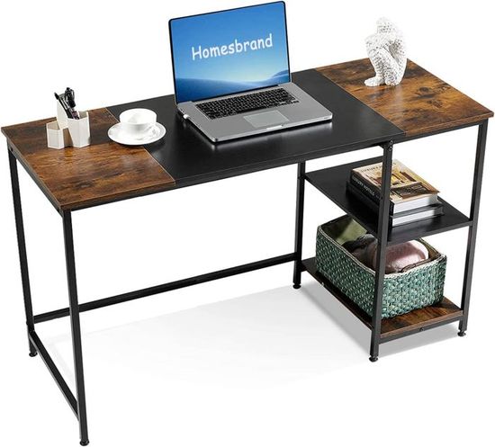 Bureau Mobile Réglable En Hauteur Pour Ordinateur Portable - Plateau Bois 80x40 Cm - Roulettes - Idéal Canapé Ou Lit