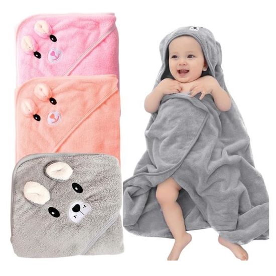 Serviette De Bain Pour Bébé En Coton Peigné Tablier à Capuche