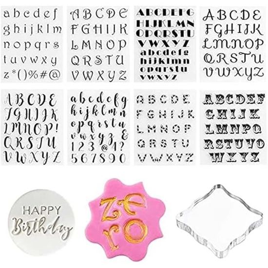 Lot De 9 Emporte-Pièces Alphabet Pour Gâteaux Et Cookies - Décoration Patisserie Creative - Formes Lettres