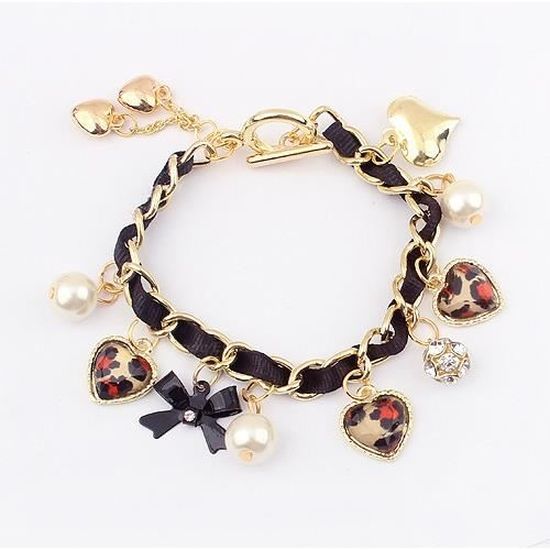 Bracelet avec plusieurs pendentifs clearance