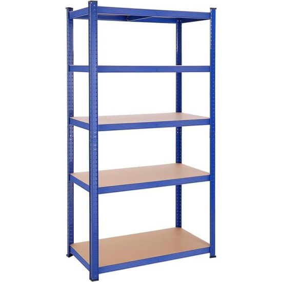 Étagère De Rangement Métallique Industrielle - 5 Tablettes, Charge 875 Kg, Neuf