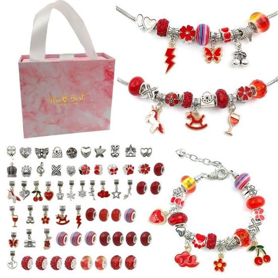 Kit de Jeu création de bijoux Jouets fille Fabrication de bracelets DIY  Cadeau anniversaire enfant - Cdiscount Jeux - Jouets