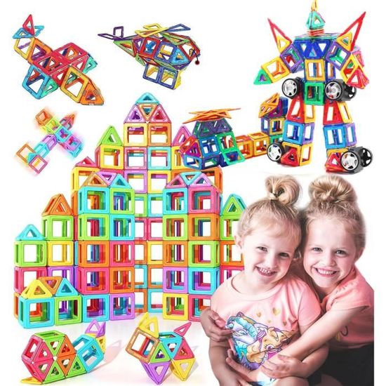 Aaczly Construction Magnetique Enfant 50 Pièces Blocs De Constructi Magnetiques Enfants Educatif Jeux Cadeaux Pour Enfants Amz