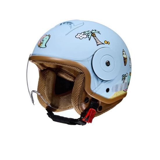 COOKTOP Casque Enfant Moto – Lot Avec Gants Et Libellue – Pour 2-7 Ans – Matériaux Non Toxiques