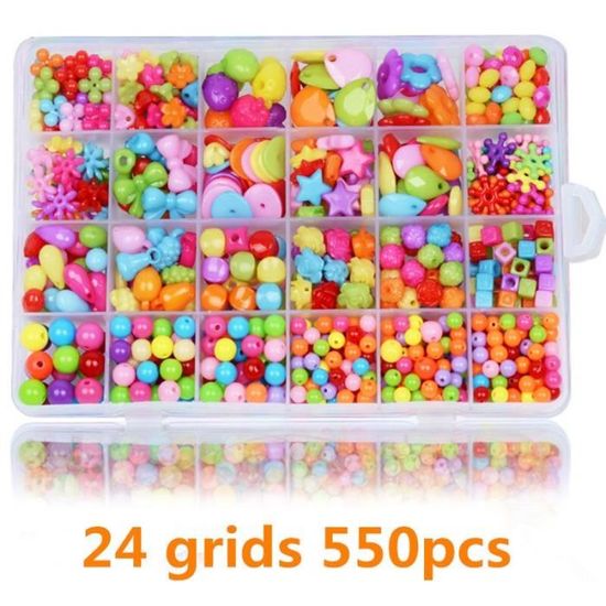 Kit de perles pour bijoux - Perles Enfant - Multicolore - Pour filles de 5 à 12 ans - Idéal pour cadeaux - Beaux-Arts et Loisirs créatifs Kit de perles pour bijoux - Perles Enfant - Multicolore - Pour filles de 5 à 12 ans - Idéal pour cadeaux - Beaux-Arts et Loisirs créatifs