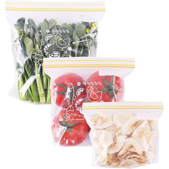 Poches Alimentaires Réutilisables - Lot De 10, Sans BPA, Lavables Au Lave-Vaisselle Et Congélateur