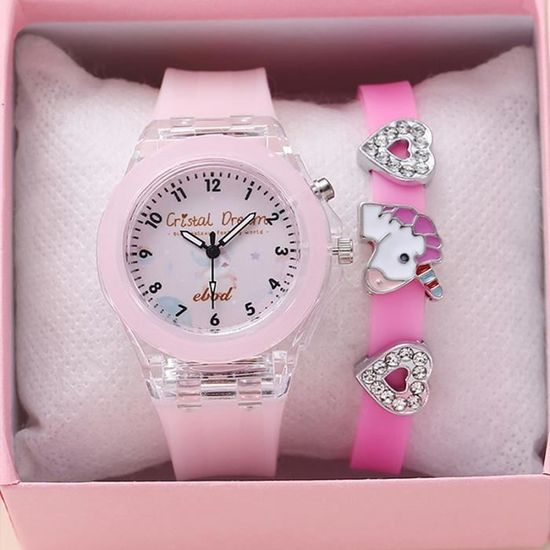 Montre pédagogique fille licorne discount