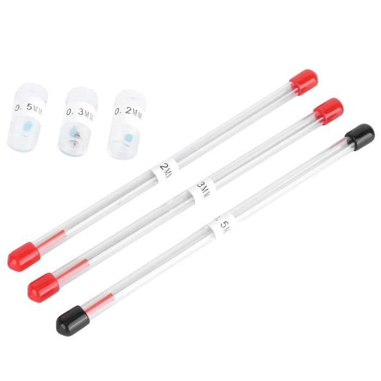 Garosa Kit De 3 Buses D'Aérographe En Acier Inoxydable, 0.2mm, 0.3mm, 0.5mm Avec Conteneurs De Stockage, Accessoires De Remplacement Pour Pistolet Aérographe, Argenté