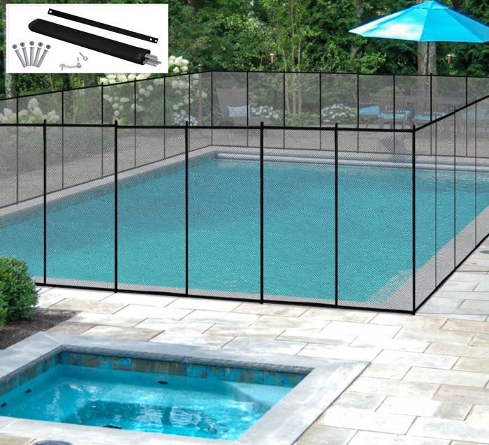COSTWAY Barrière de Piscine Pliable 360x125CM en Filet Souple Tissu Textilène Barrière Clôture Piscine avec Règle Poteaux