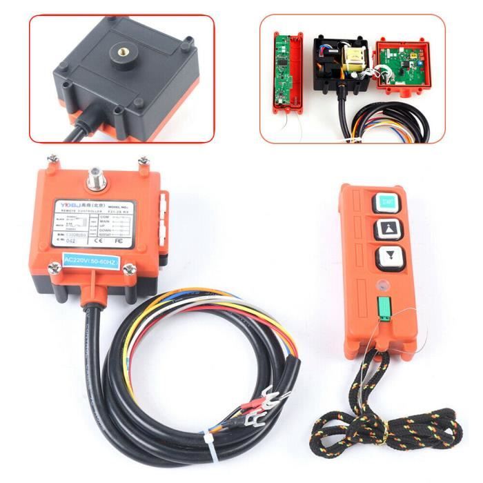 Télécommande sans fil F21-2S 3 boutons pour grue grue industrielle