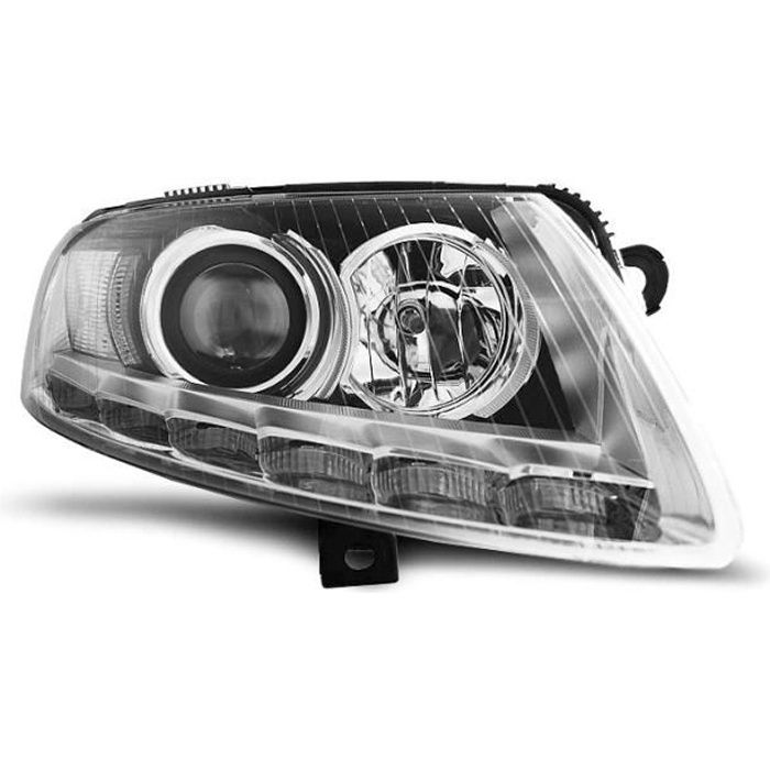 Paire de feux phares Audi A6 C6 04-08 xenon Daylight DRL led chrome (UA8)