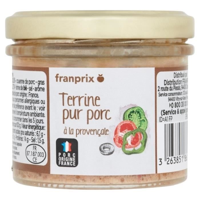 Terrine à la provençale 90g franprix