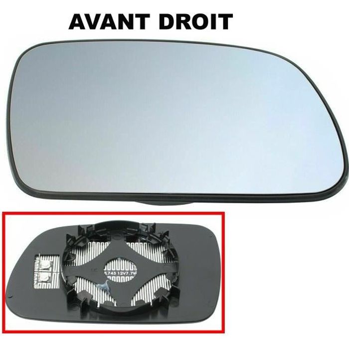 GLACE DE RÉTROVISEUR AVANT DROIT (DÉGIVRANTE) POUR PEUGEOT 307 407 & CITROEN XSARA