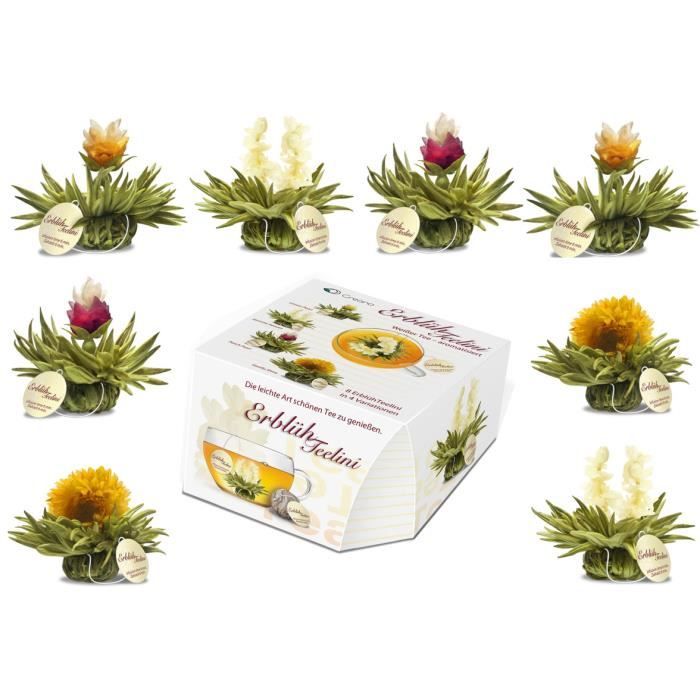 8 Fleurs de thé avec ficelle Tealini