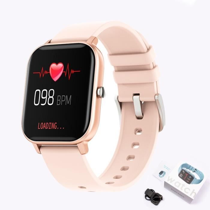2020 nouveau Fitness tracker étanche sport pour iPhone montre intelligente femmes hommes fréquence cardiaque sommeil - Pink - WL677