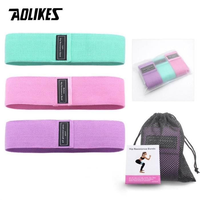 AOLIKES 3 pièces-lot bandes de caoutchouc de Fitness bandes de résistance extenseur bandes de caoutc - Universal 3PCS Set - KOBM9366