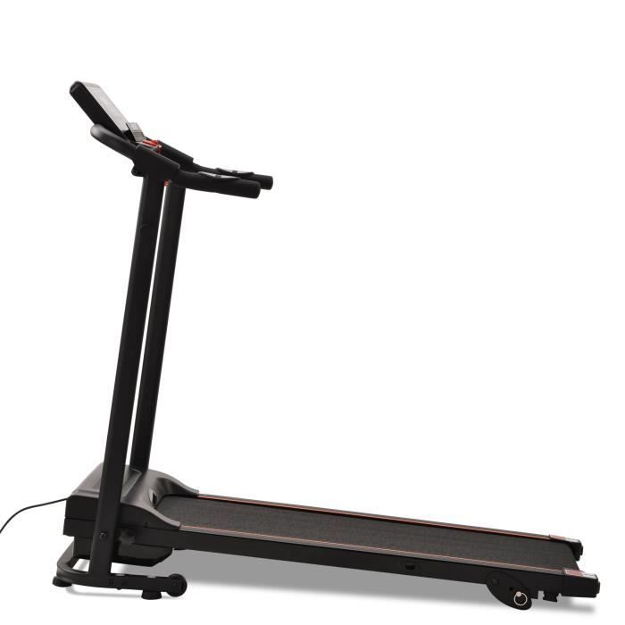 Fortuna Lai Tapis de course pliable,12km-h,12 programmes,Avec écran LED et accoudoir,Noir