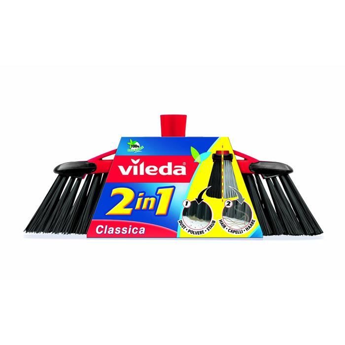 Balais Vileda 141460 Balai intérieur synthétique 2en1, Plastique, Multicolore, 15x34x6 cm 18519