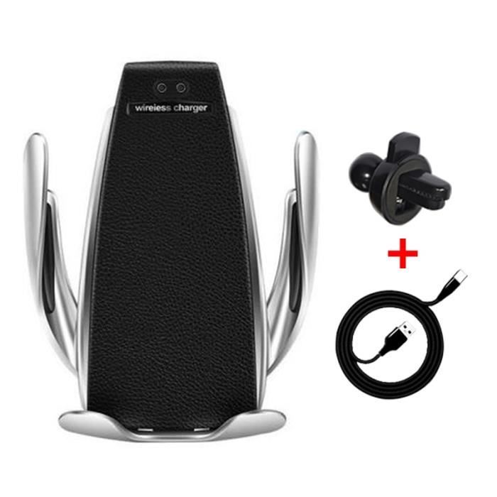 Supports voiture,Qi chargeur de téléphone sans fil S5 serrage automatique support de téléphone de charge rapide dans la - Type S5
