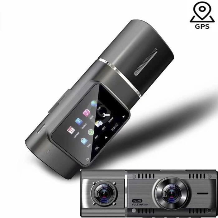 1.5 pouces mini voiture cachée DVR double objectif corps 1080 P HD infrarouge vision nocturne caméra vidéo avec GPS enregistreur de