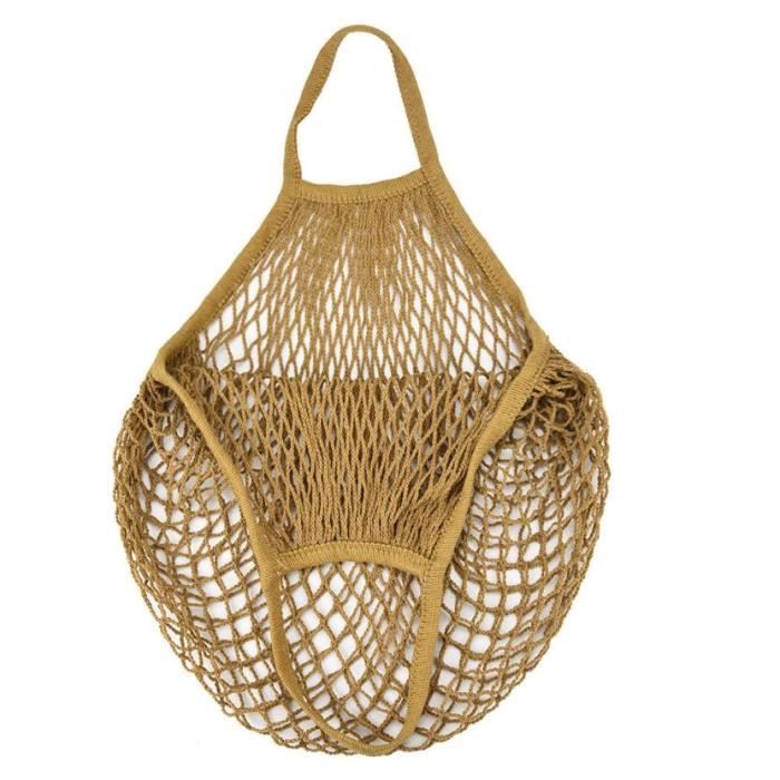 Sac shopping Tote bag,2019 nouveau filet sac chaîne sac à provisions réutilisable fruits stockage sac à main fourre tout - Type C