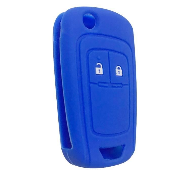 Coque clé,Clé à clé pour Opel Insignia Vauxhall En Silicone, etui à clé pour Buick Regal Lacrosse, Encore Excelle GT-XT - Type blue