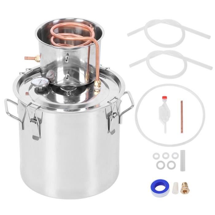AYNEFY Articles ménagers Petite machine de rosée pure d'équipement de production d'eau distillée de baril de vin de ménage(20 L