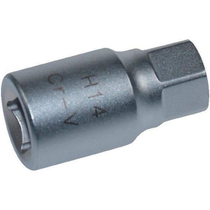 Embout de vidange, chrome vanadium, male, 3/8, 6 pans, 14 mm - AUTOBEST