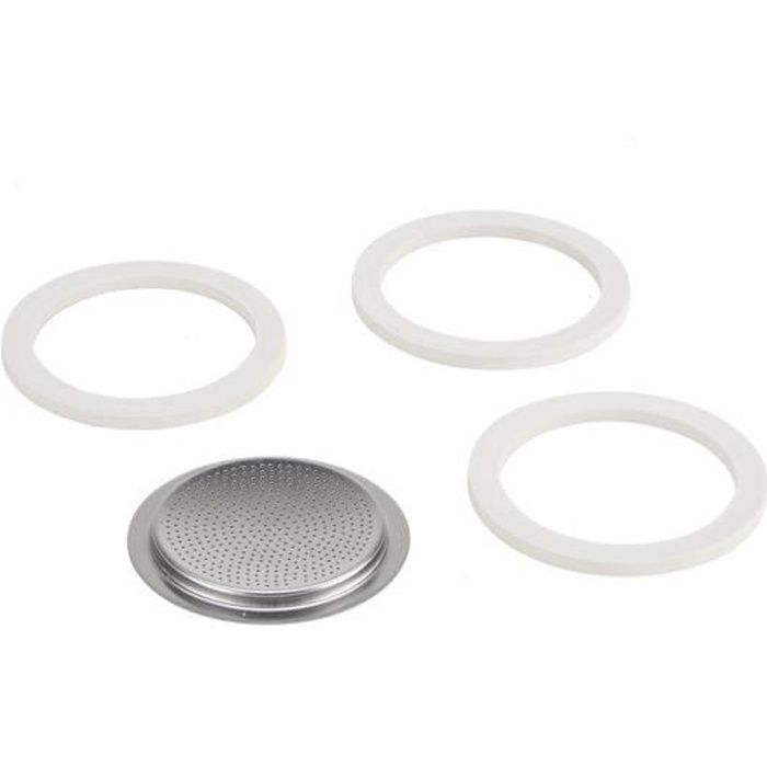 BIALETTI - BLISTER 3JOINTS + 1 FILTRE 6 TASSES NEURE NEUTRE