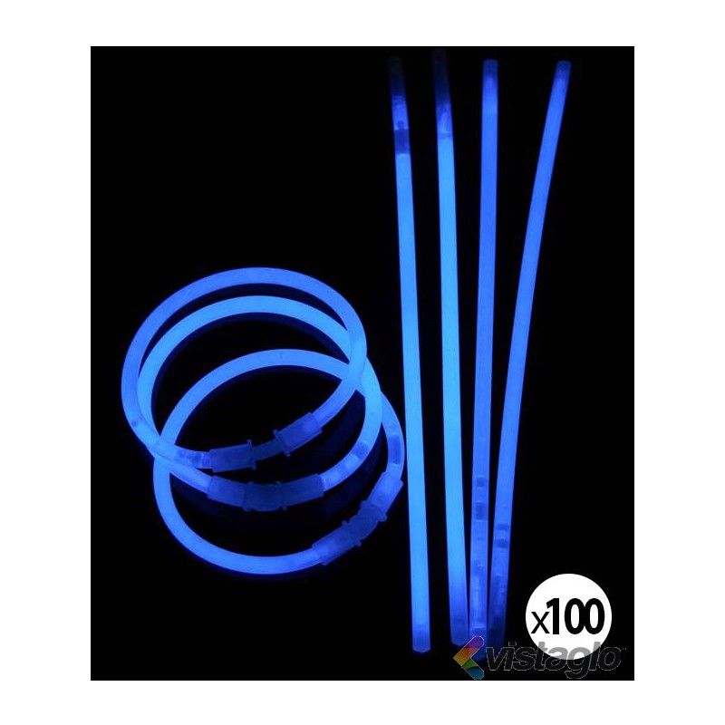 100 BRACELETS LUMINEUX BLEUS Bleu, turquoise, ciel