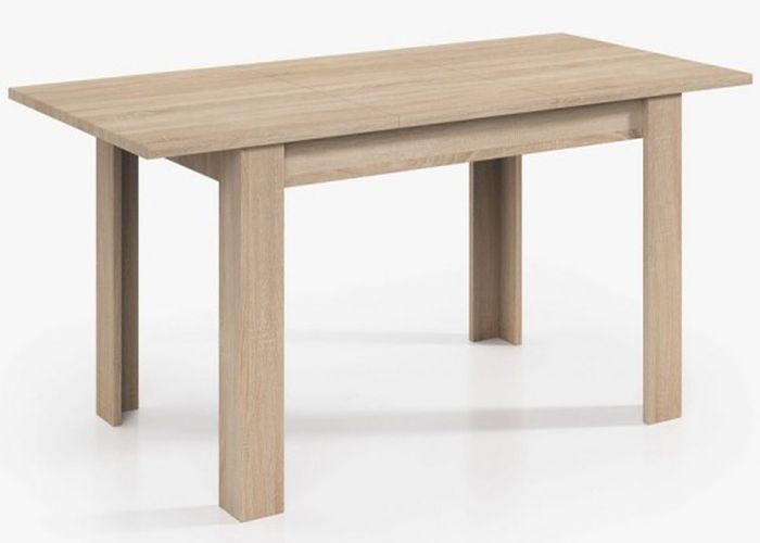 Table Extensible de salle à manger coloris chêne - Dim : H 78 x L 140-190 x P 90 cm