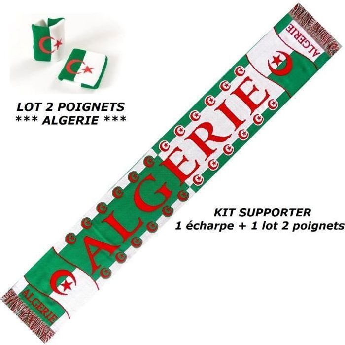 * CAN 2022 * ECHARPE + BRACELET ALGERIE drapeau maillot fanion casquette