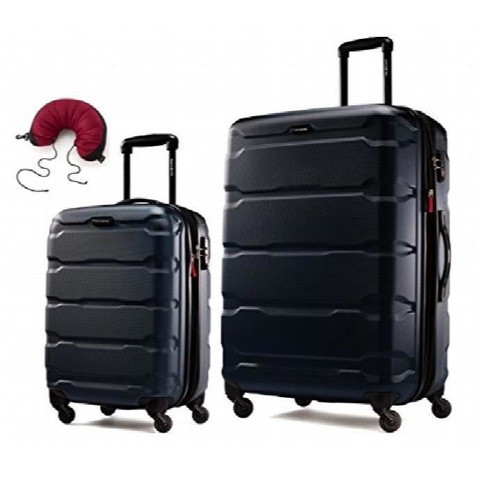 Valise Ou Bagage Vendu Seul SAMSONITE omni pc ensemble 2 pièces spinner 24 et 28 avec oreiller Voyage LKU3A