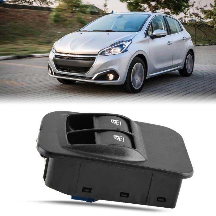 Bouton Interrupteur Commande Lève-vitres avec cadre pour Peugeot 735461275 -LUS