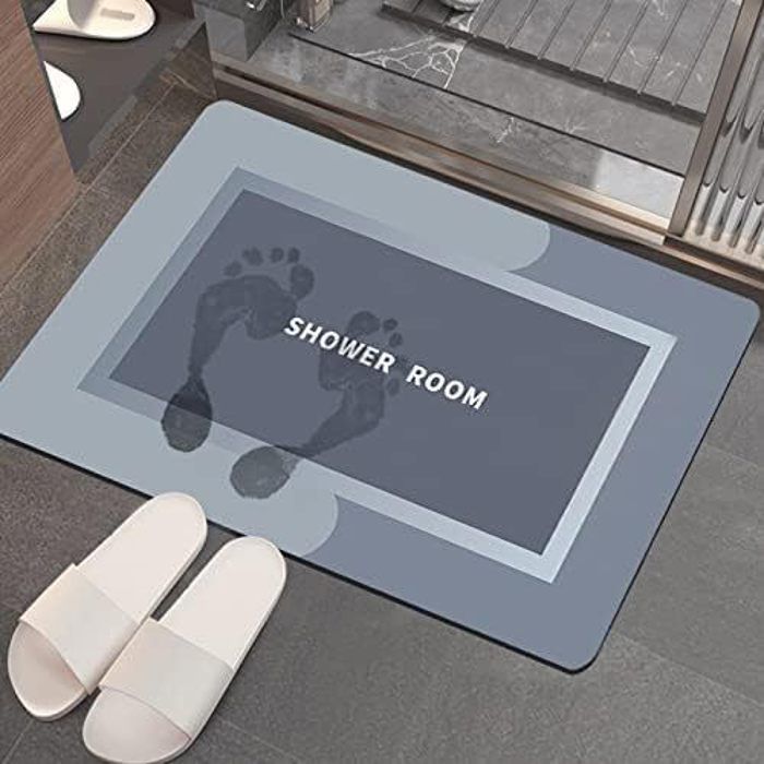 TTLIFE Diatomite Tapis de Bain Tapis Antidéparant Séchage Rapide et Super Absorbant deau pour Salle de Bain 40 x 60 cm