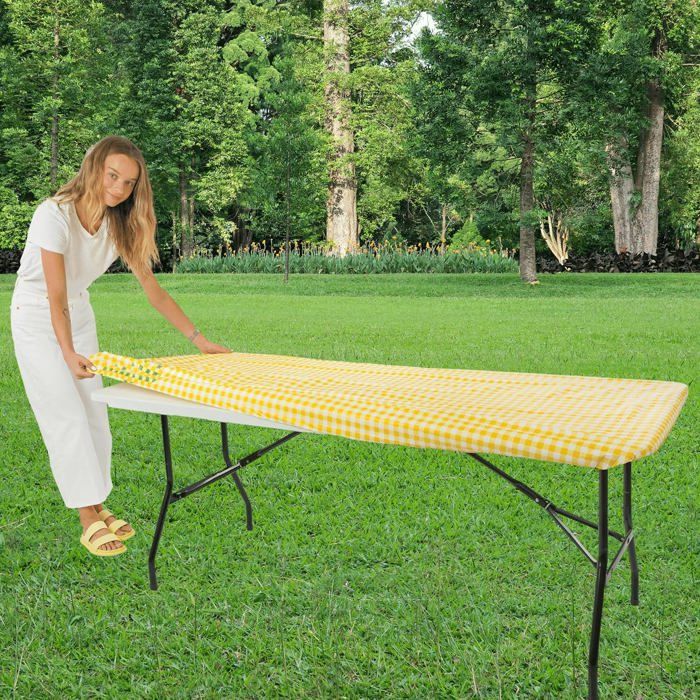 Nappe Carreaux Vichy Jetable Et Impermable Pour Pique-Nique Banquet