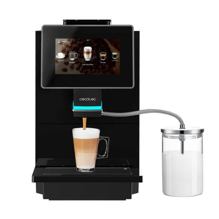 Cecotec Cafetière super automatique Cremmaet Touch OCS. Expresso 1500W 19 bars écran TFT Thermoblock nettoyage auto