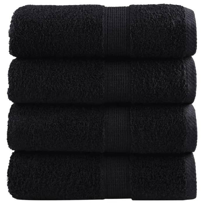 vidaXL Serviettes de Visage de Qualité Supérieure 4 pcs, Essuie-mains, Torchons à vaisselle, Serviettes de Salle de Bain, 137420