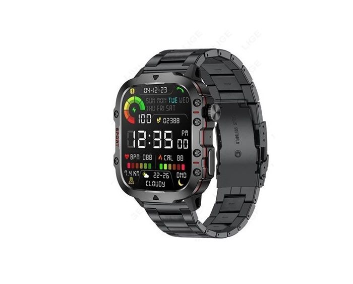 Montre GPS Running Gaoming – Cardio, Acier – Compatible IOS/Android – Noir