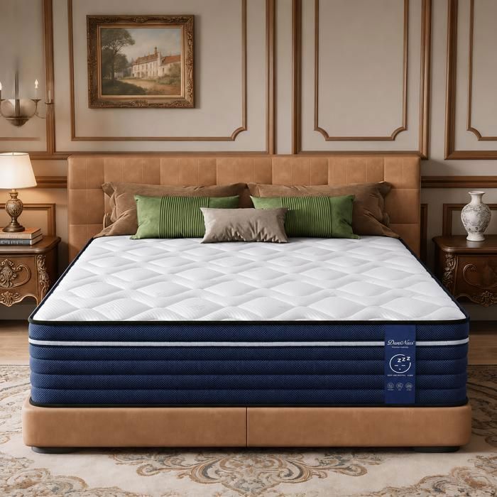 Matelas 140x200 cm Ep. 26 cm Mousse à Mémoire de Forme Soutien Parfait Respirant Sommeil Réparateur 7 zones Certifié Oeko-Tex