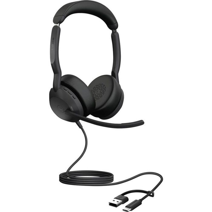 Micro-Casque Jabra Evolve2 50 MS Stereo – Filaire USB-C/A avec Suppression de Bruit Actif - vue 3