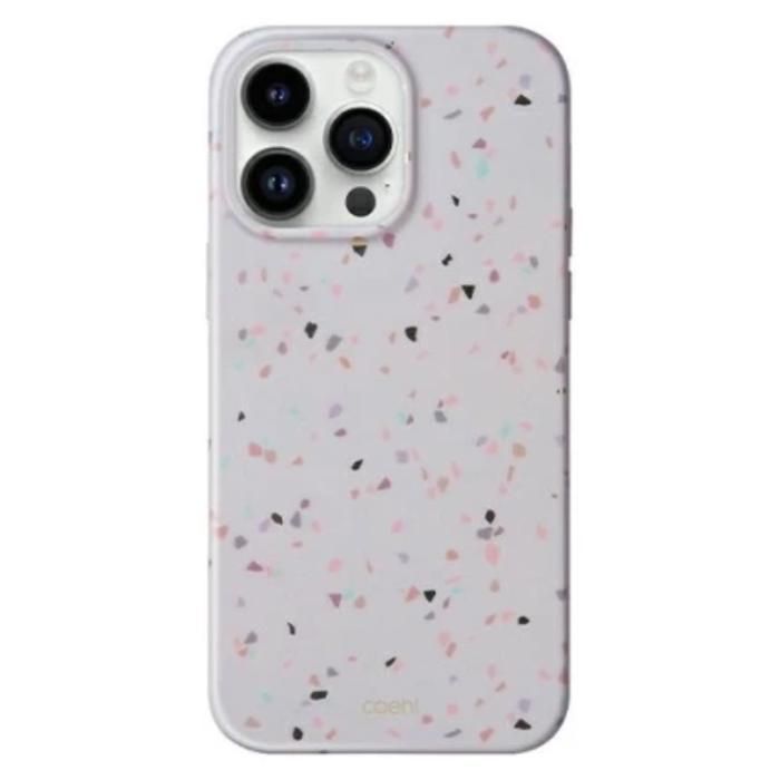 Coque iPhone 14 Pro Max - UNIQ - Coehl Terazzo - Sable - TPU Haute Qualité - Protection Optimale