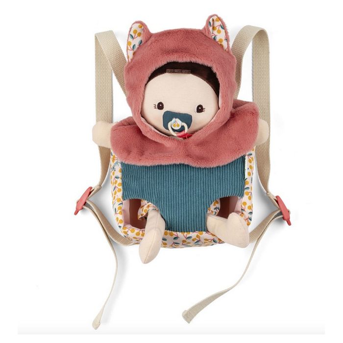 Poupée en tissu - LILLIPUTIENS - 83634 - 24 cm - Porte-bébé inclus - Tétine magnétique