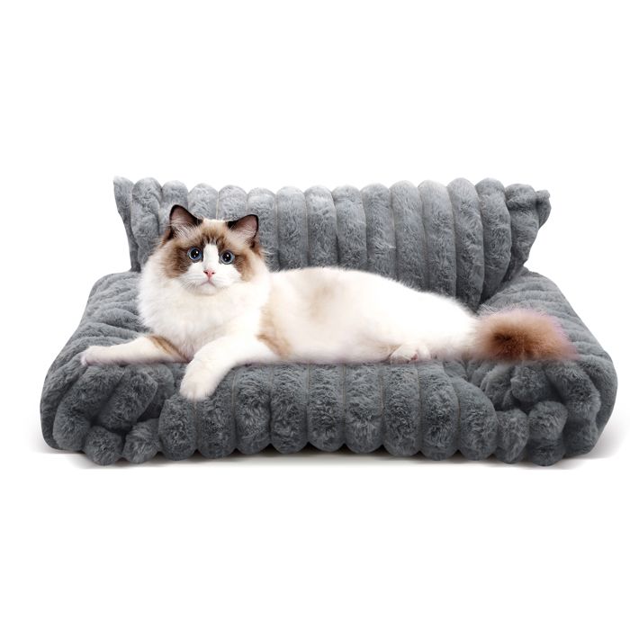 Comparer les prix de Panier pour chat/chien (60x45x20cm) : canapé orthopédique coussin lavable antidérapant moelleux gris foncé