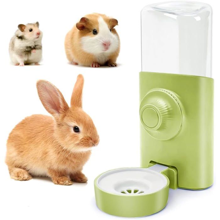 Distributeur deau automatique pour lapin 600 ml à suspendre pour lapin chinchilla hérisson écureuil furet vert