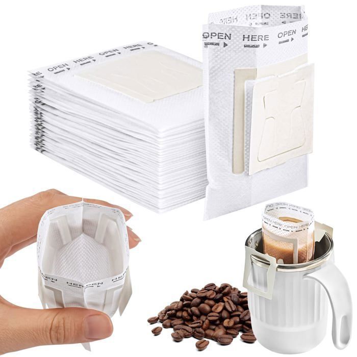 900 Pcs Filtres à Café Jetables pour Tasse à Café et Thé
