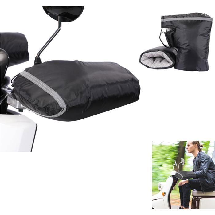 Moufles Chaudes Pour Poignées Moto - Gants Hiver Imperméables Protège-Mains Scooter VTT