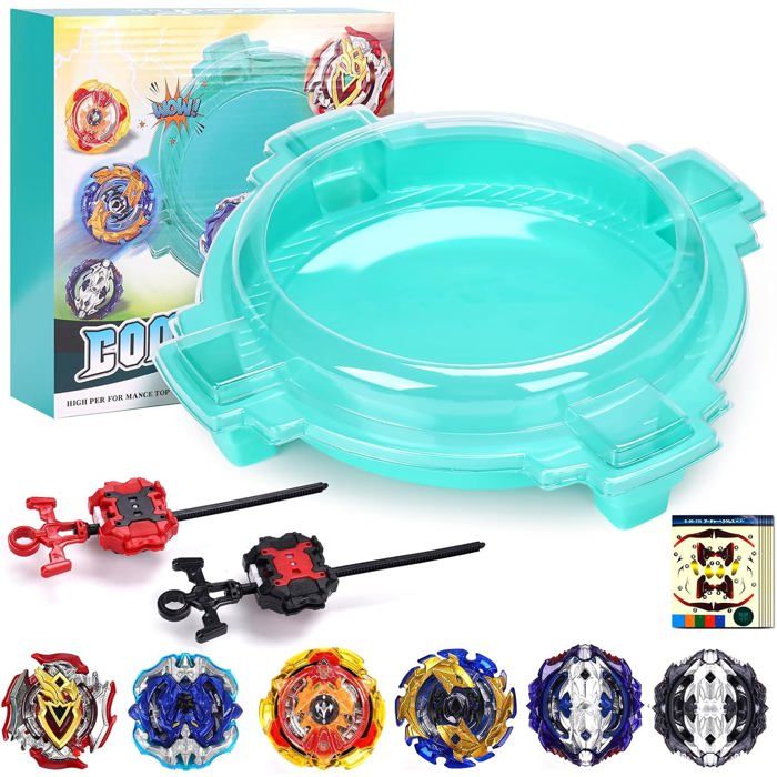 2 Toupies Burst Avec 2 Launcher,Toupie Enfant Set,Metal Fusion Burst Turbo Burst Battle Set Pour