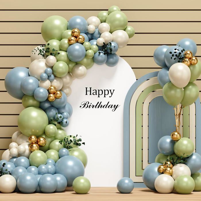 Kit D'Arche De Ballons 116 Pièces Blanc Et Or - Décoration Anniversaire, Mariage, Prénatale COLANANA