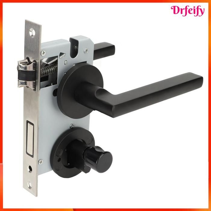 Akozon Poignée de serrure de porte Serrure de Porte de Chambre à Coucher Levier de Porte Intérieur Poignée de bricolage poignee